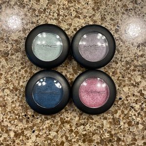 Lot of 4 MAC Eyeshadows EUC Deep Truth (F), Swish (F), Brill (S), Crystal (F)
